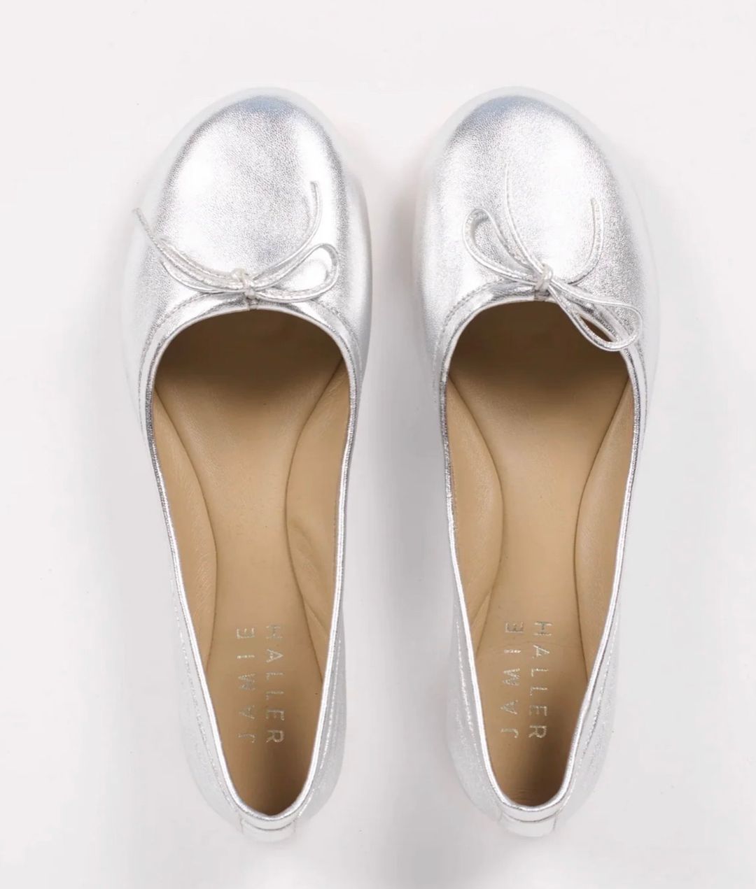 Silver Ballet Flat 
