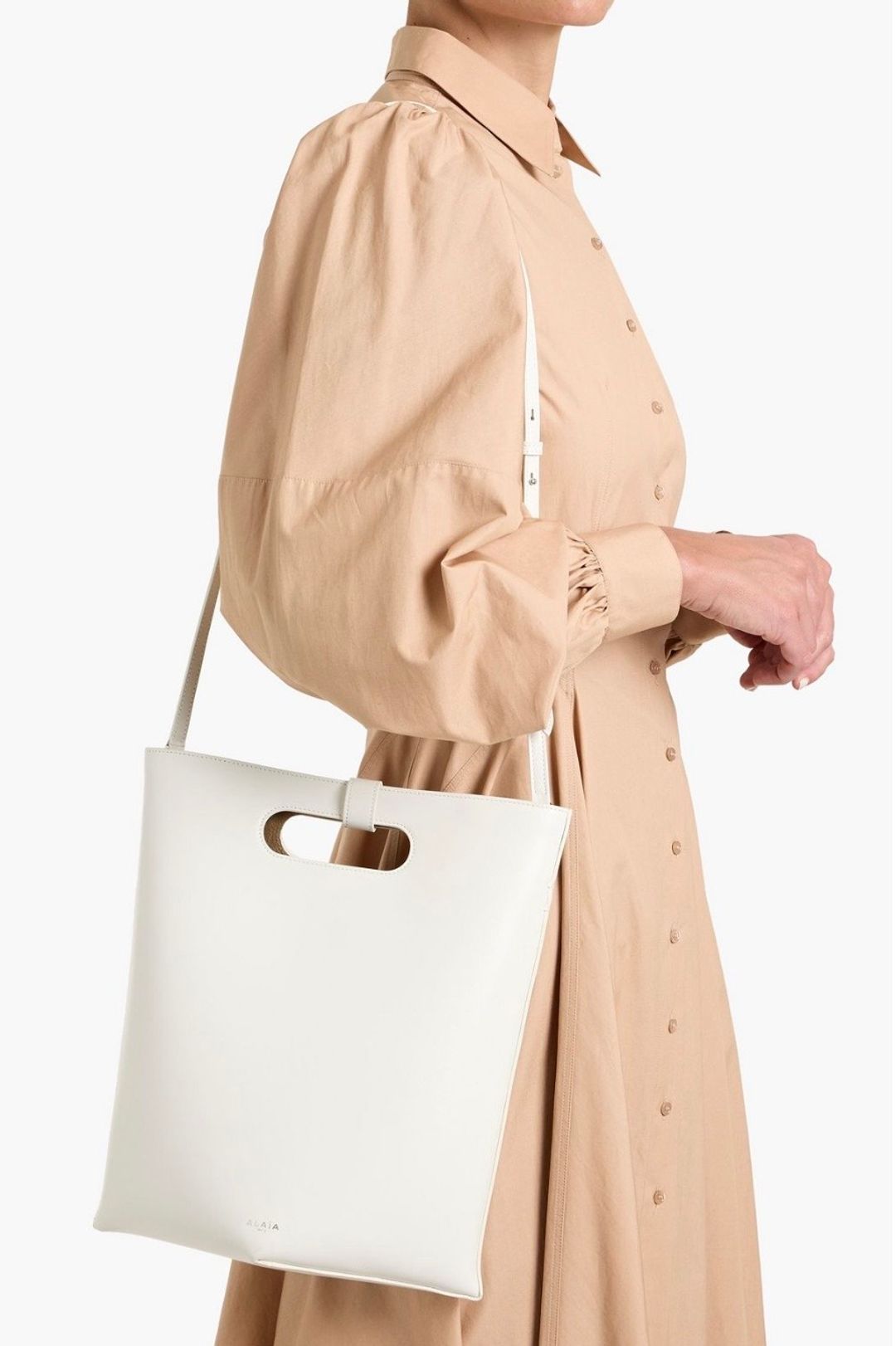 Folded Leather Tote Bag