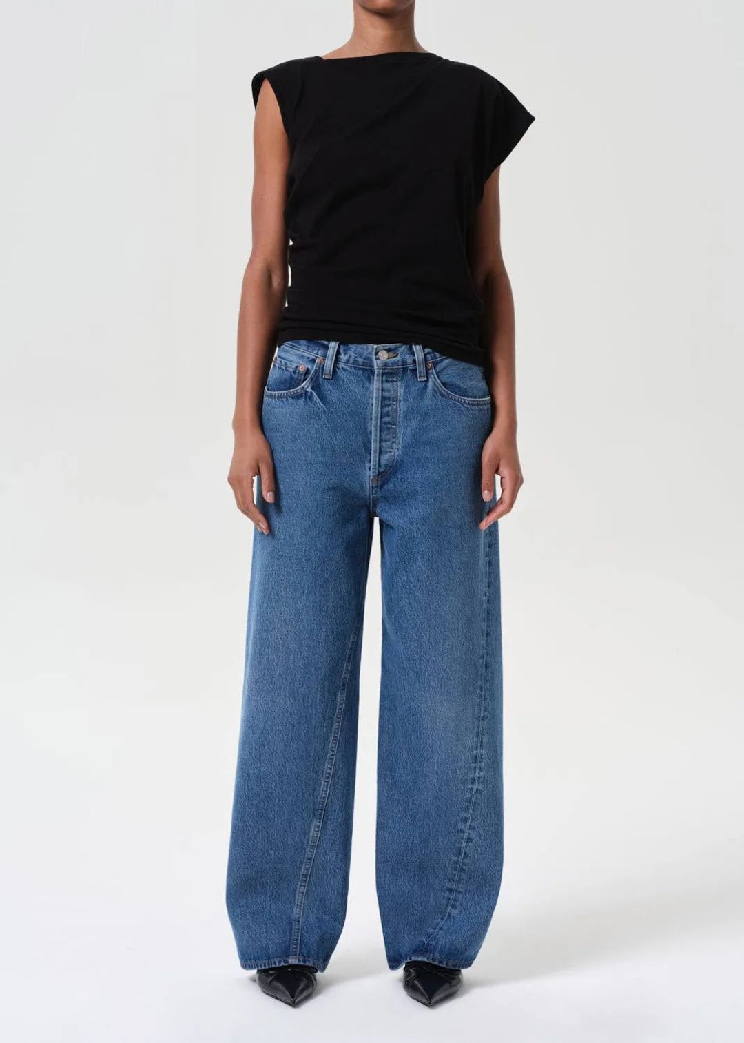 Twist Low Slung Baggy Jeans