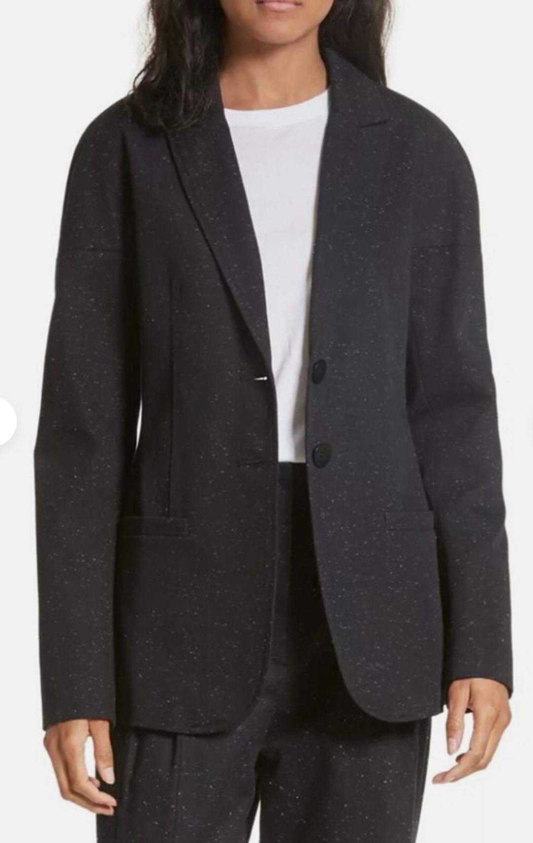Luxe twill laceup detail blazer 