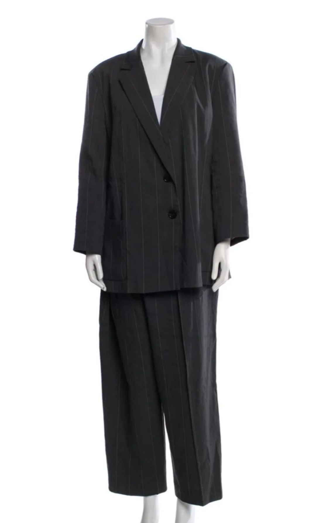 Tibi Isselin striped suit size 12
