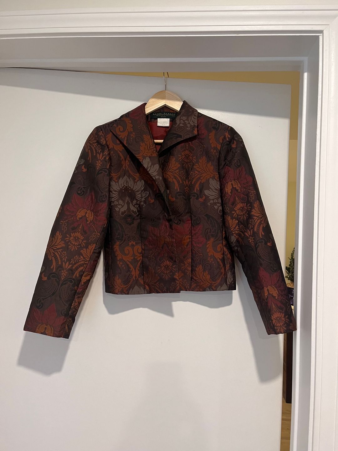 Harve Venard Vintage Floral Cropped Blazer Jacket 