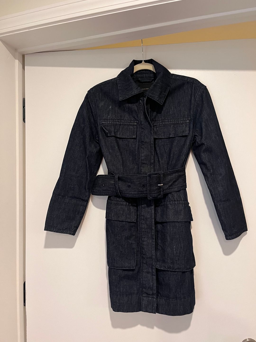 Banana Republic Mia Denim Belted Dress Women Size Small