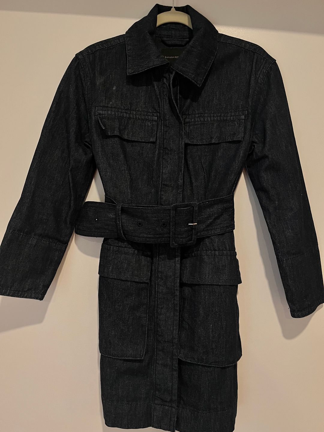 Banana Republic Mia Denim Belted Dress Women Size Small #4