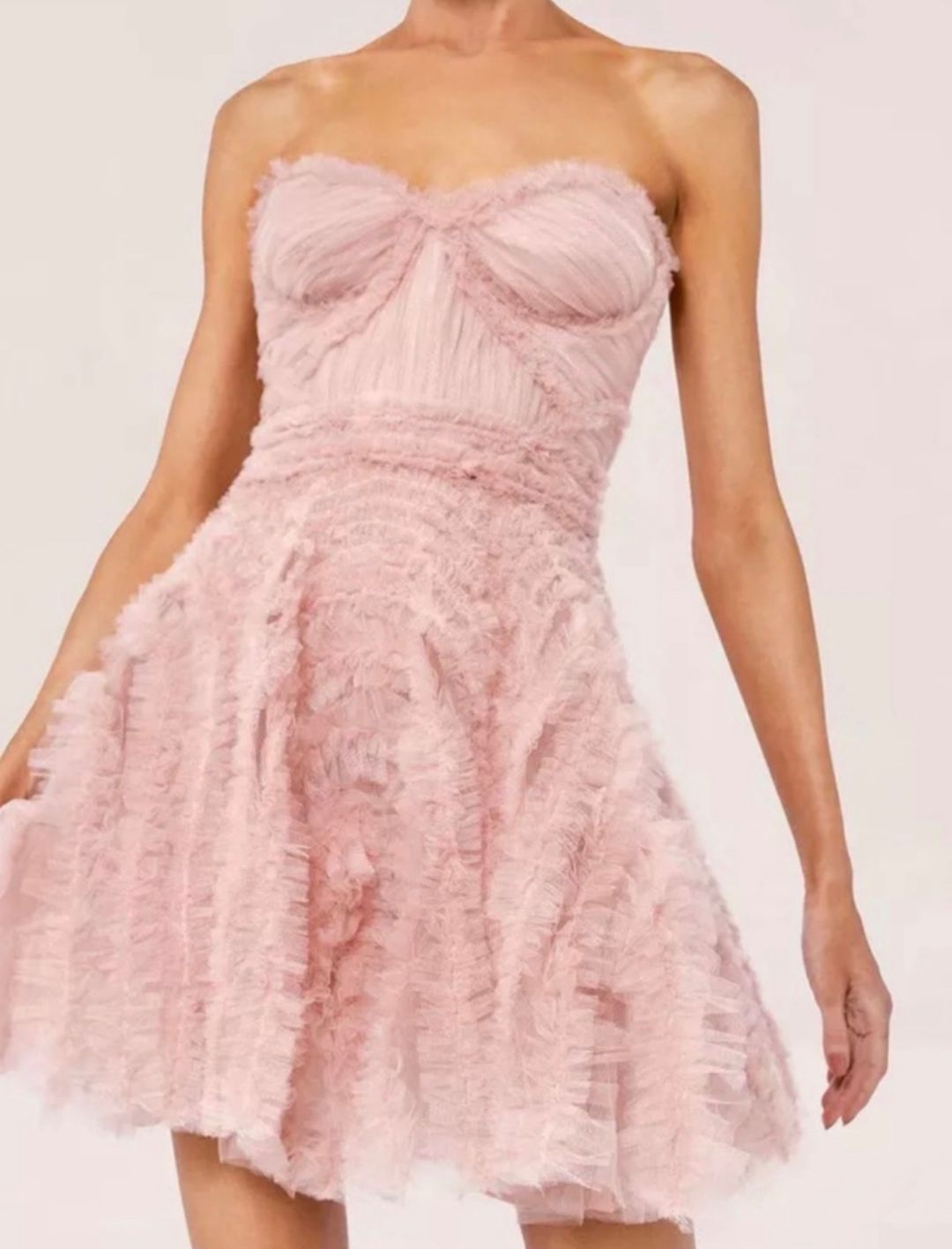 ALEXIS Zia Dress NWT | Dusty Rose Strapless Tulle Mini Dress | Retail $2,225
