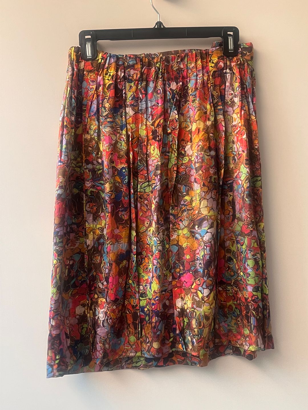 Dries Van Noten Multicolor Silk Pleated Skirt