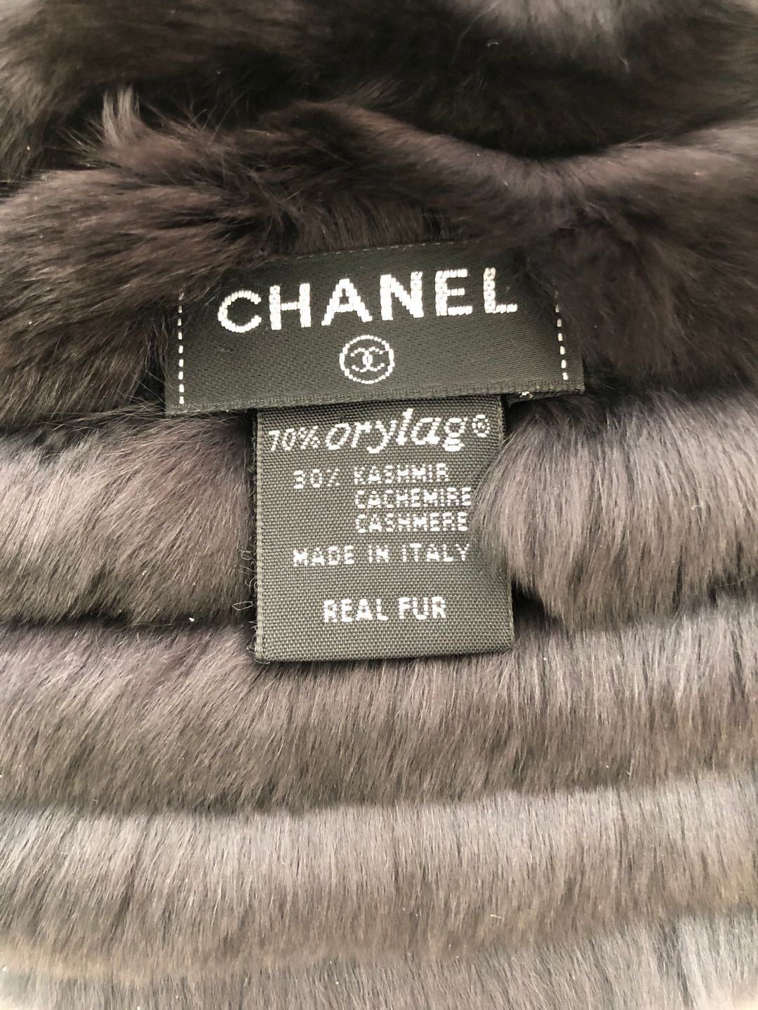 2014 Brown Orylag Rabbit Fur CC Stole Scarf #3