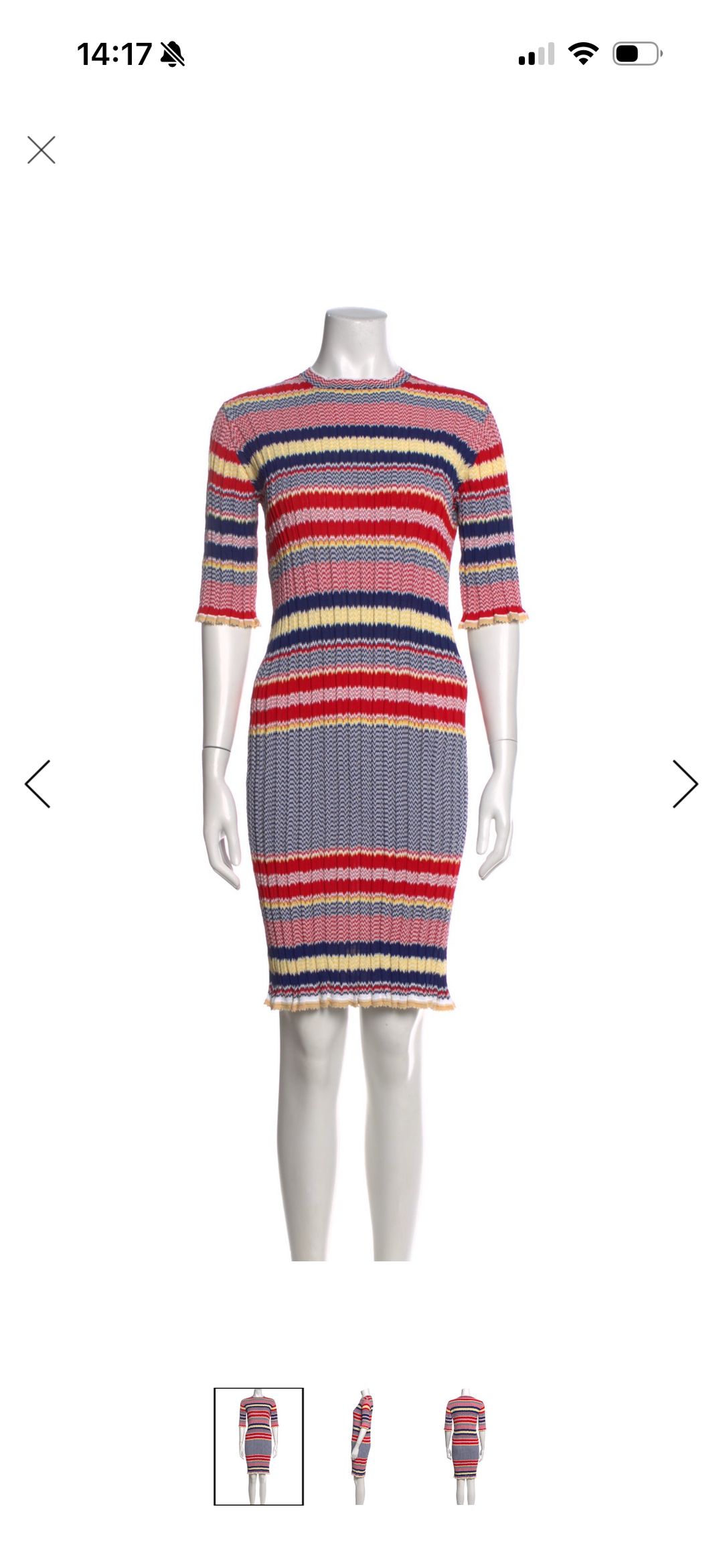 Striped Knee-Length Dress Resort 2015