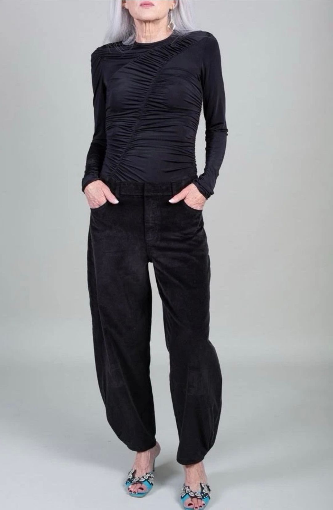 Stretch Velveteen Brancusi Pant