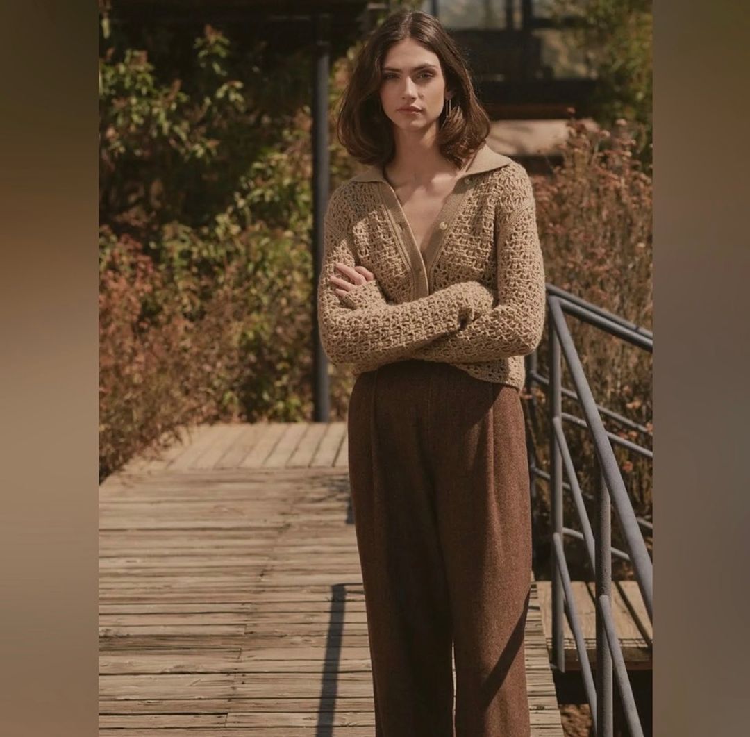 Crochet button cardigan
