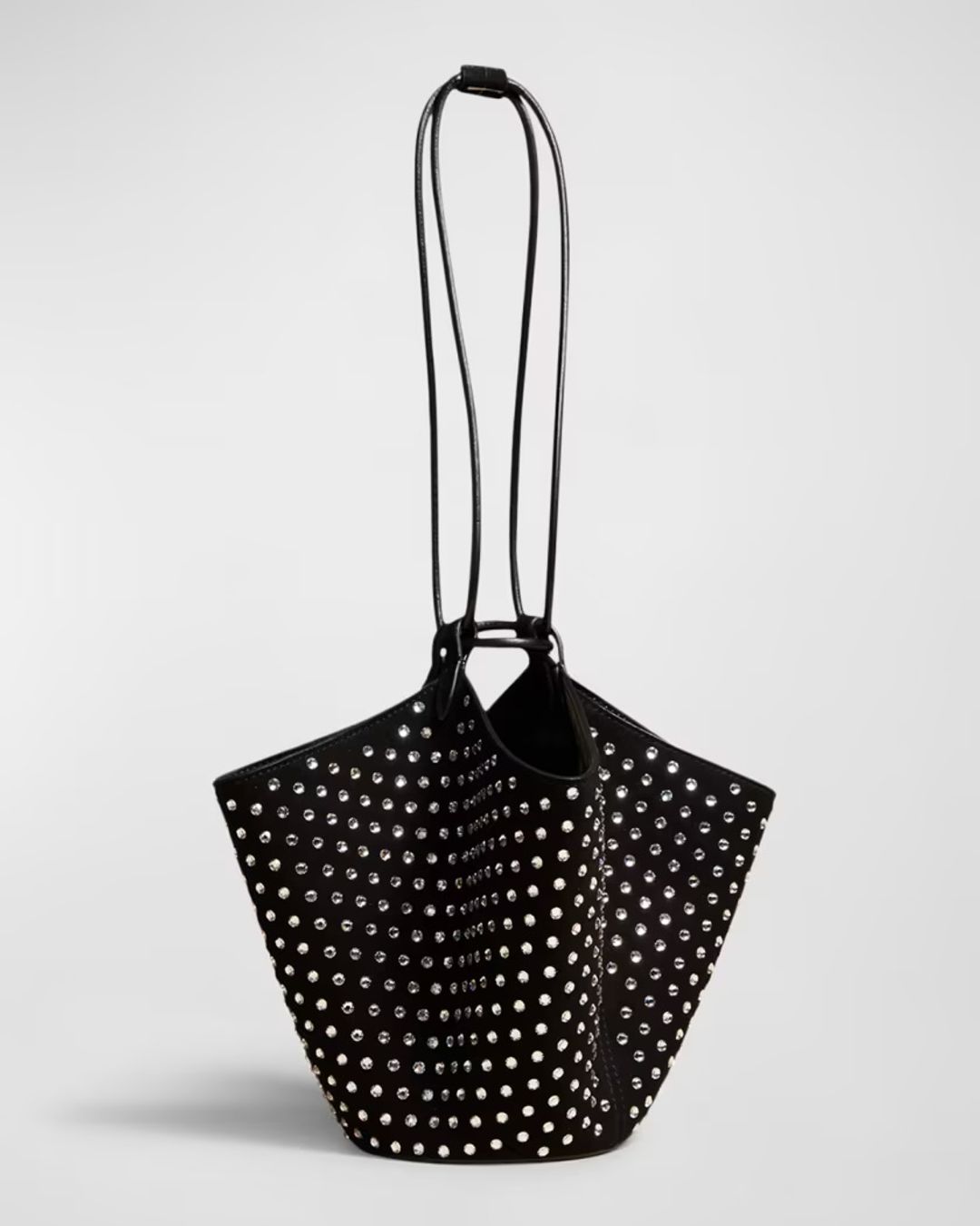 Khaite
Lotus Mini Crystal Suede Shoulder Bag