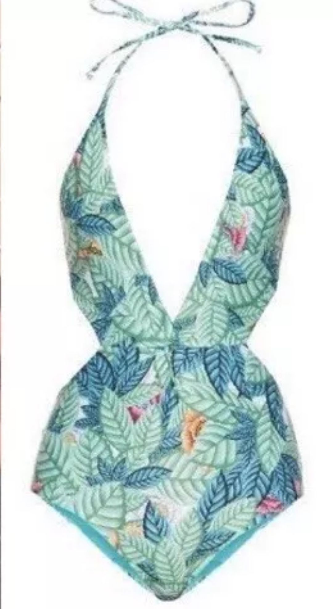 Twist One Piece Leaf Swimsuit