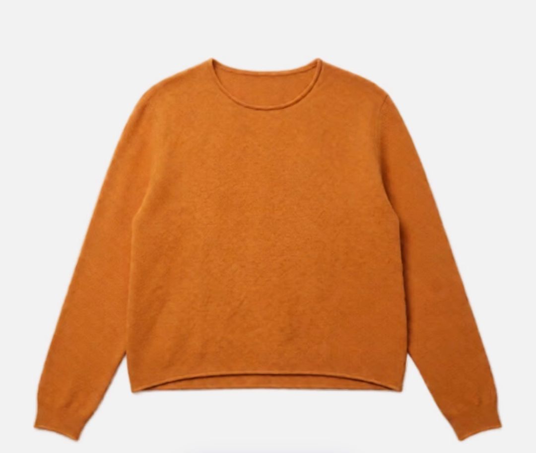 Orange rollneck cashmere sweater