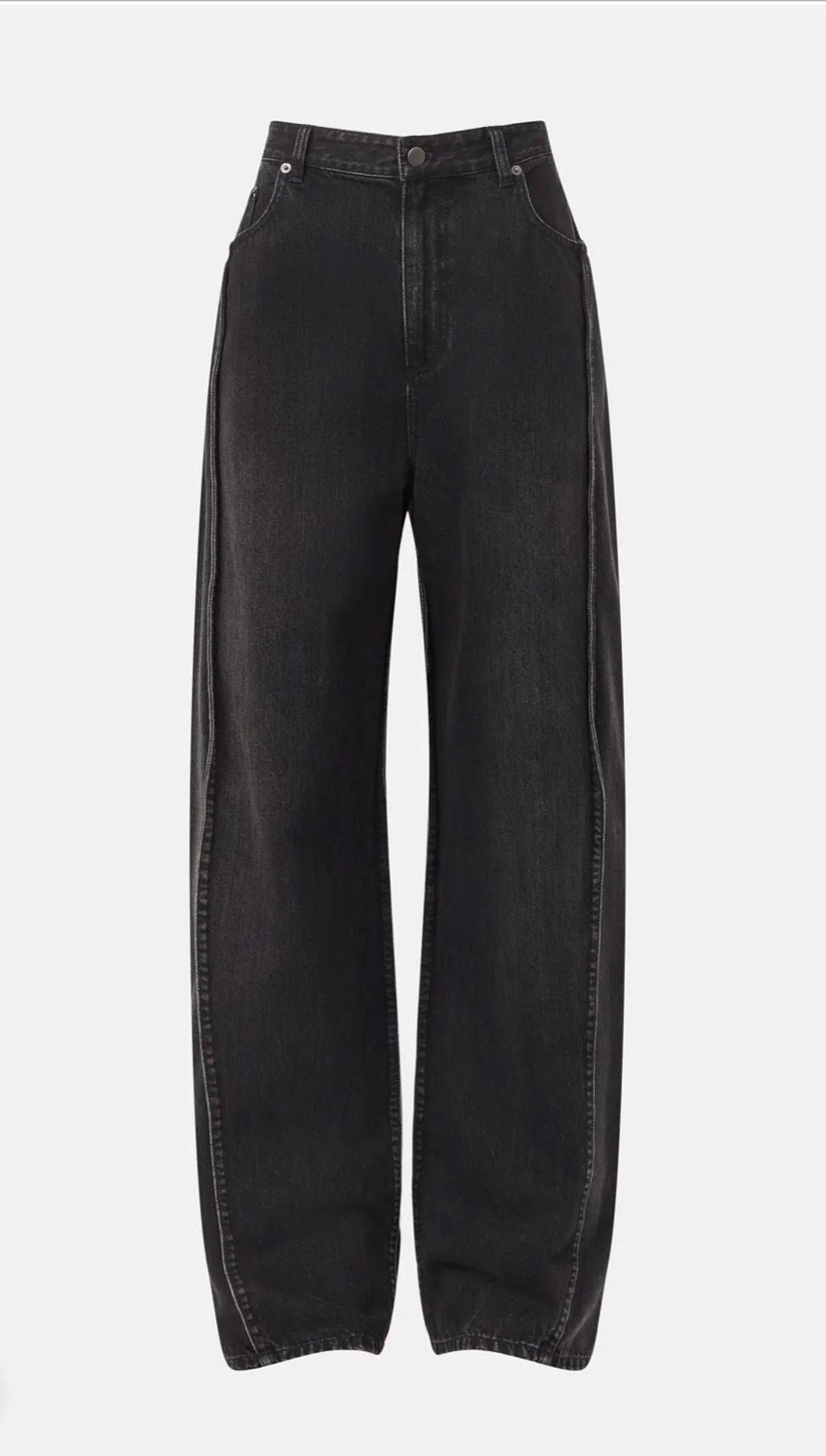 Vintage Black Denim Tuck Jean