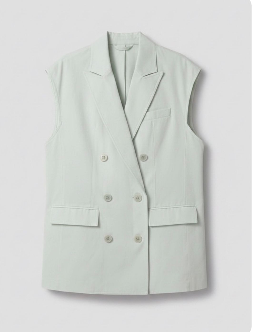 Drapey Suiting Oversized Double Breasted Vest