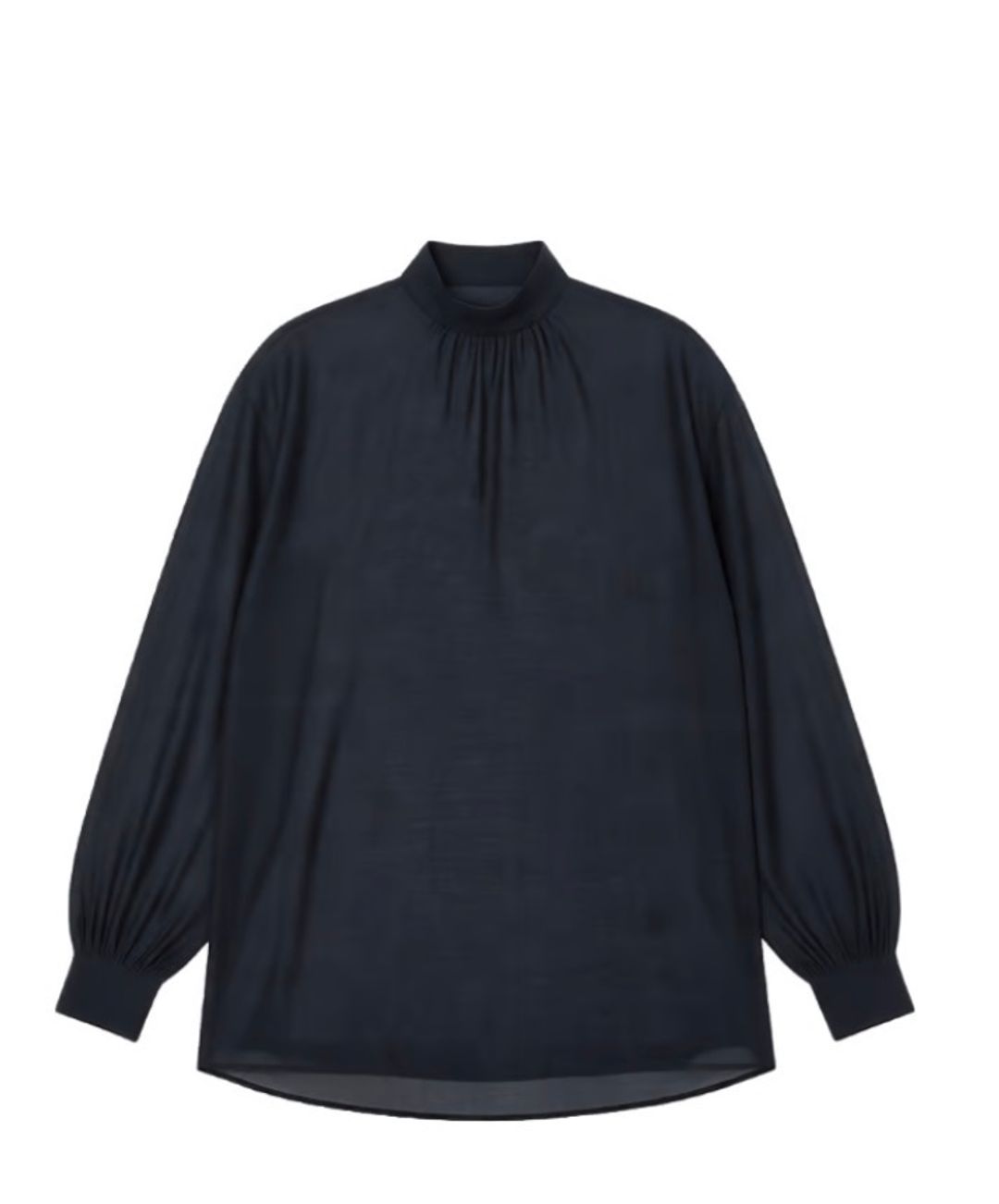Silk Cotton Shirred Neck Blouse
