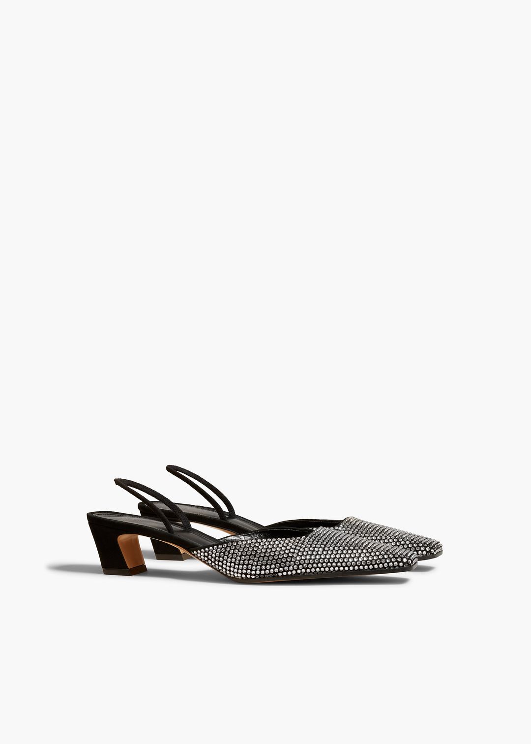 Roosevelt Slingback Pump in Black with Crystals #2