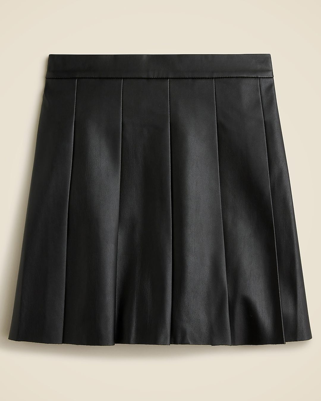 Girls' faux-leather pleated mini skirt #2