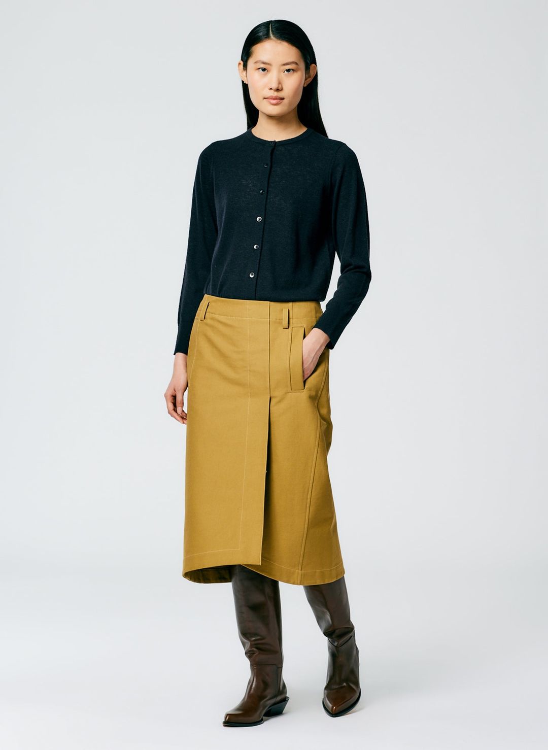 Sculpted Cotton Pitched Skirt #5
