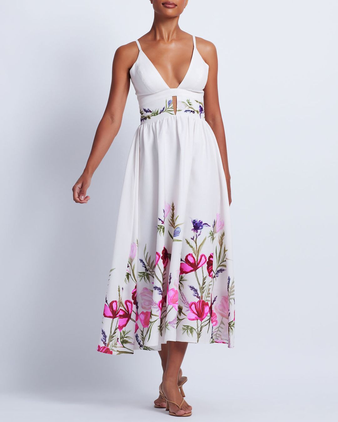 Viera V-Neck Midi Dress