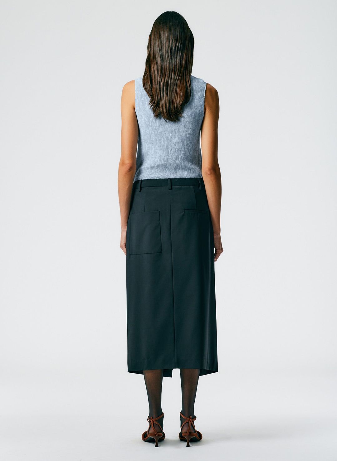 Tropical Wool Wrap Trouser Skirt #5
