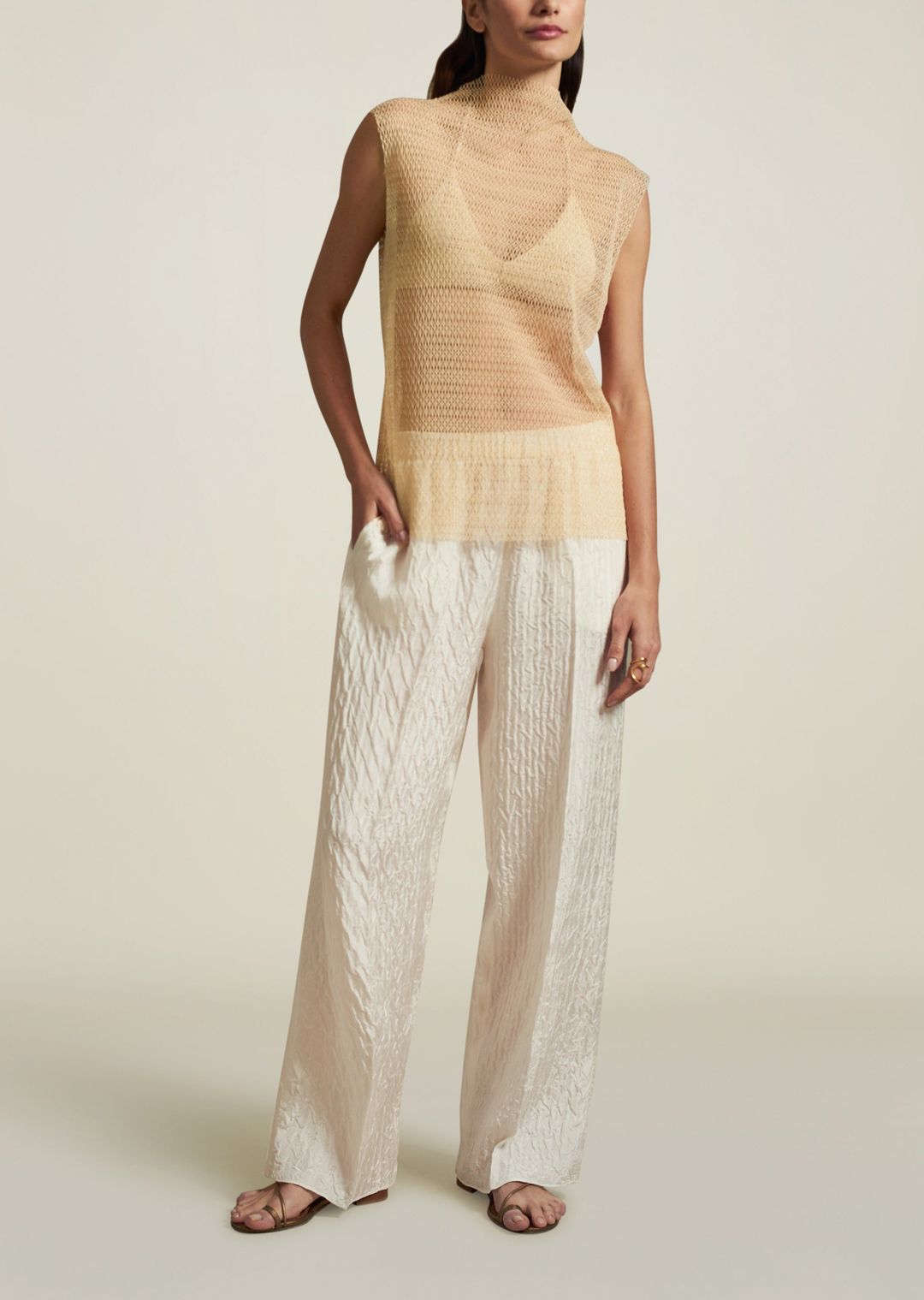 Oraya Sleeveless Shell in Butter