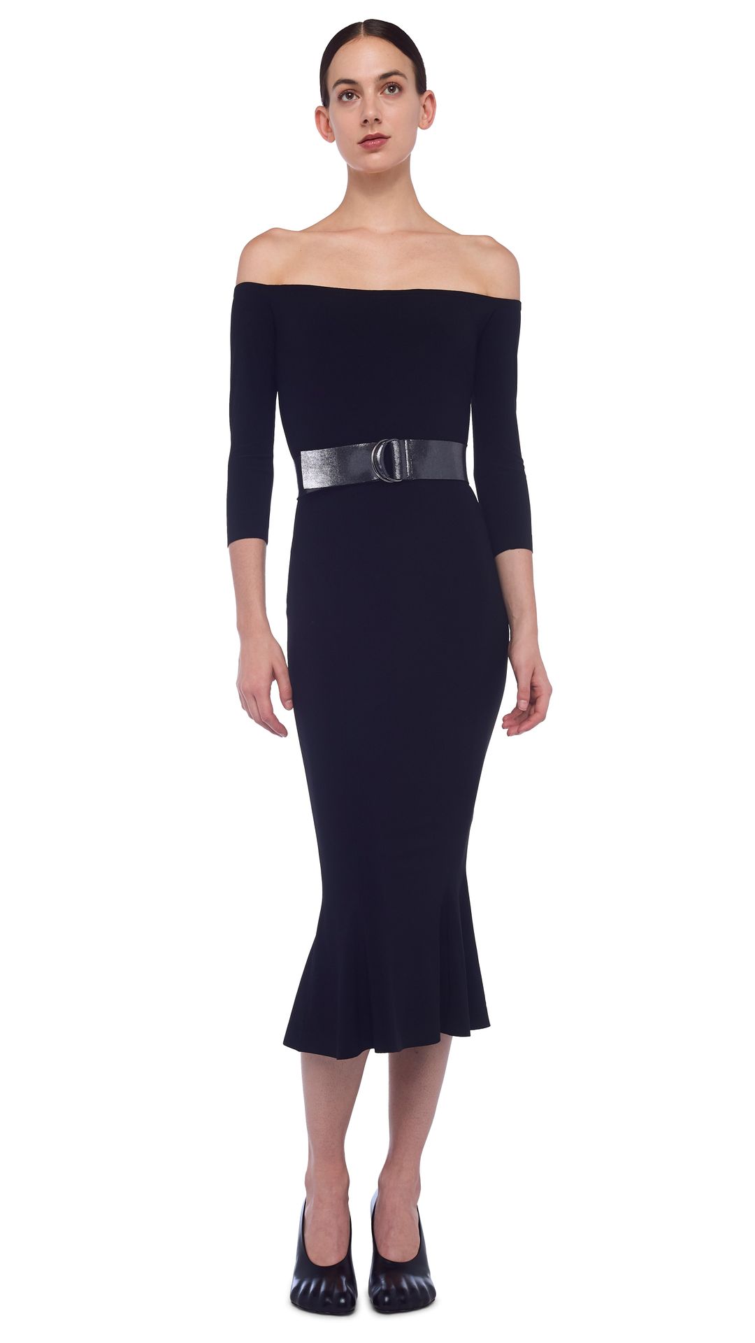 OFF SHOULDER FISHTAIL DRESS