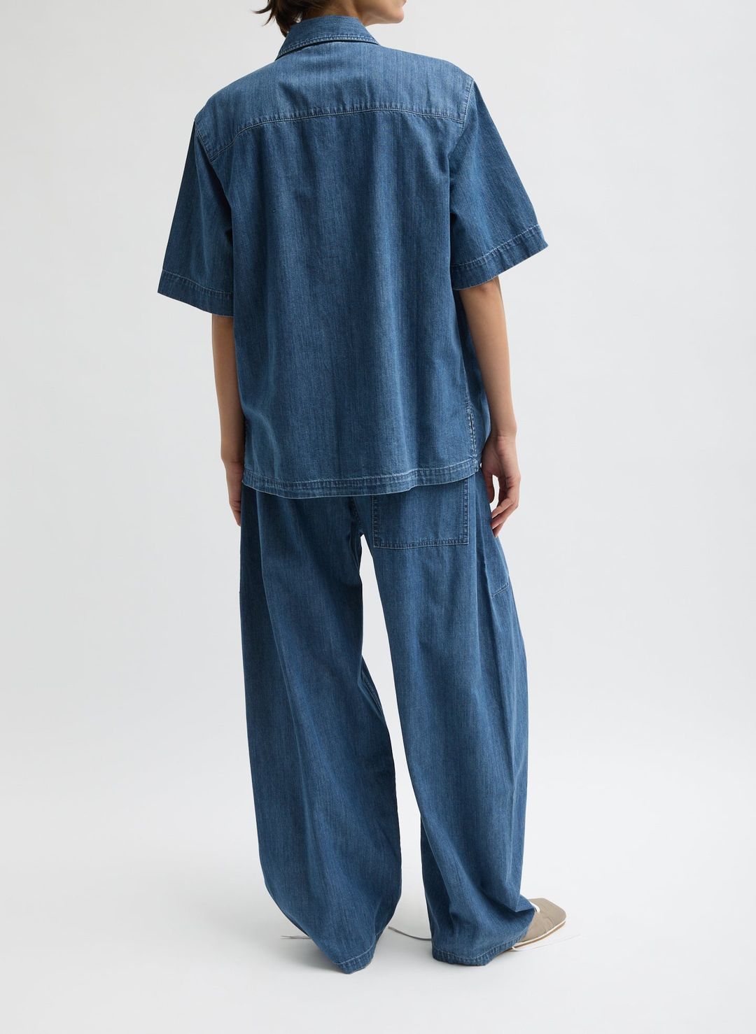 Summer Denim Classic Wash Camp Shirt #7