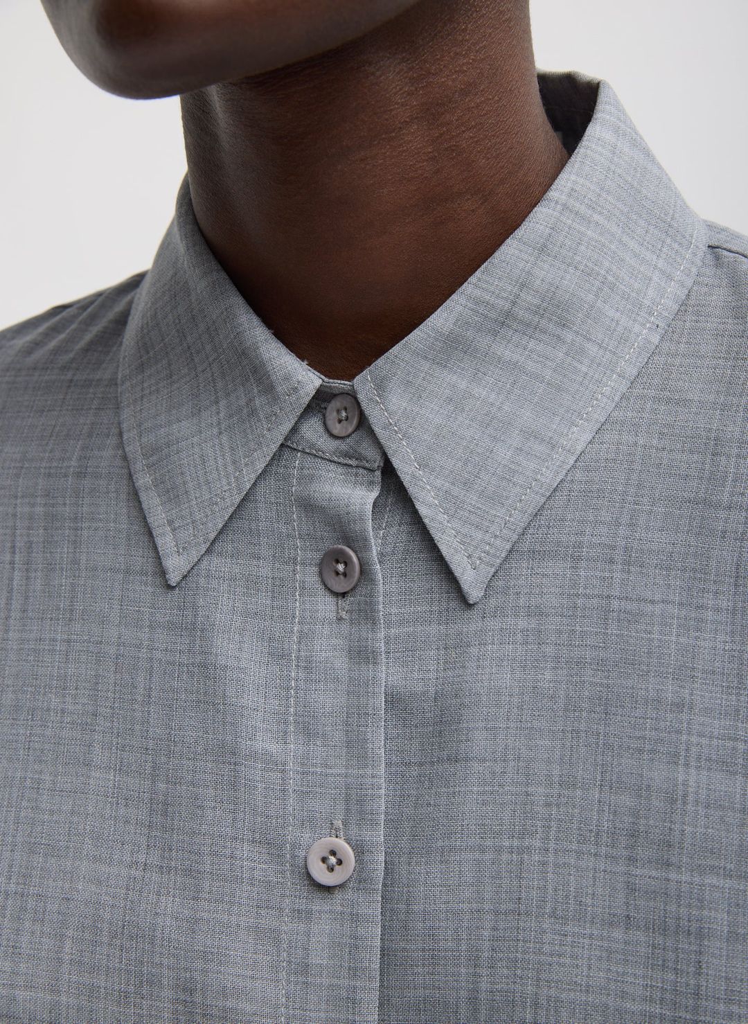 Sheer Wool Gauze Oversized Shirt #5