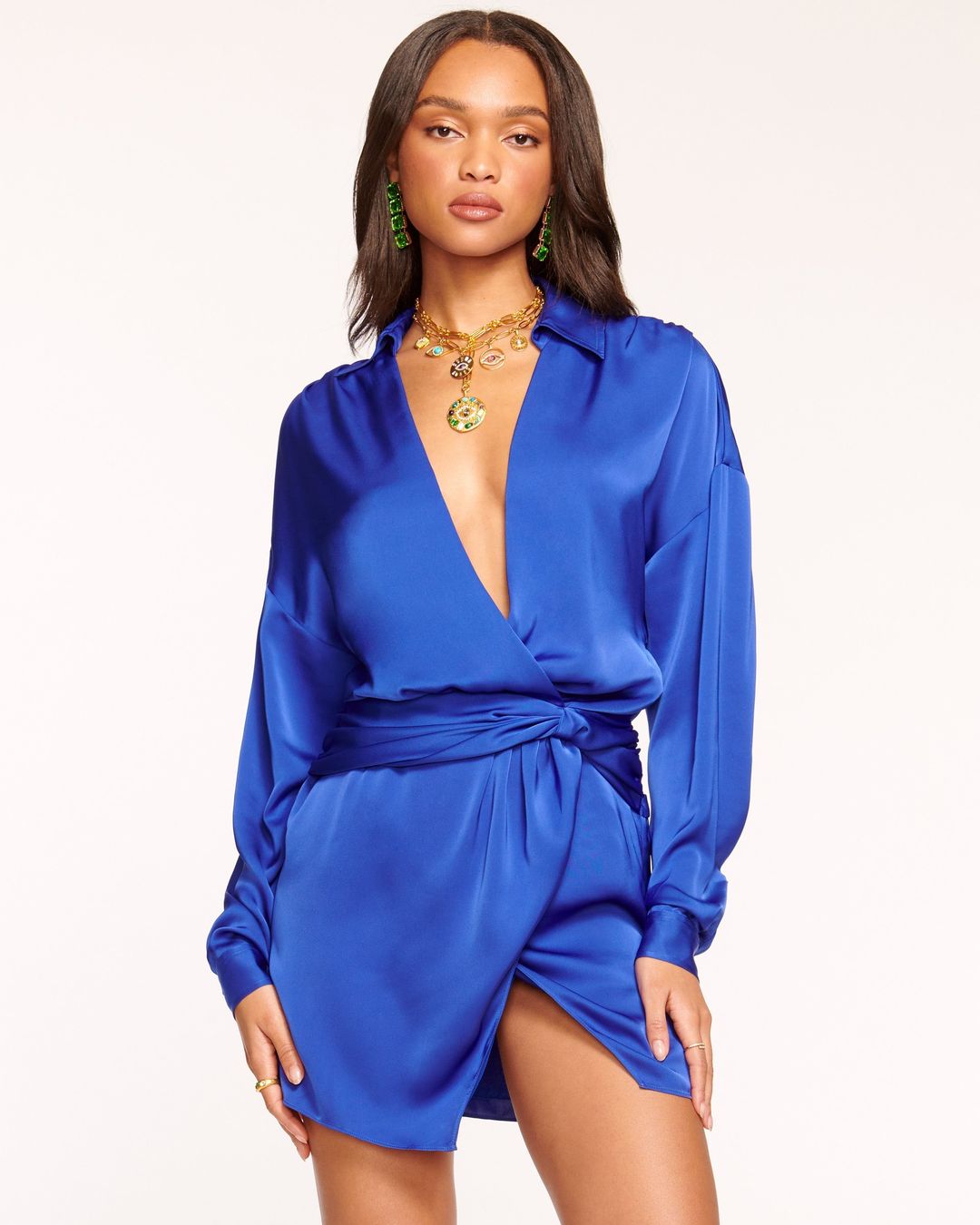 Jaymie Wrap Mini Dress #3