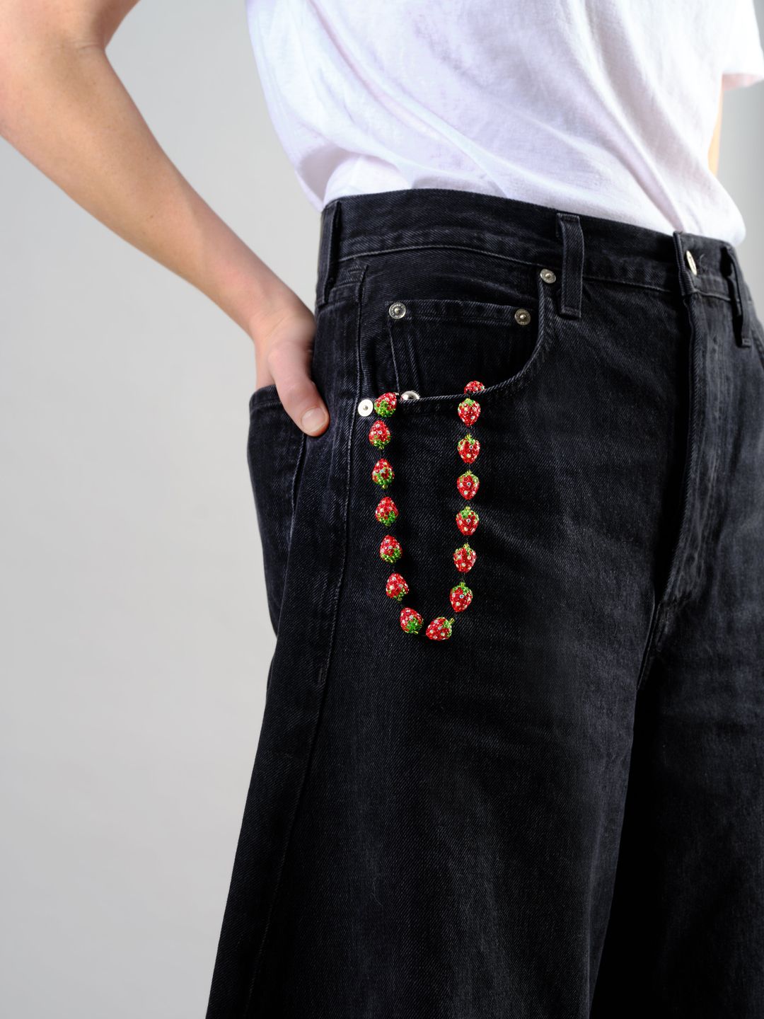 Strawberry Pave Wristlet #5