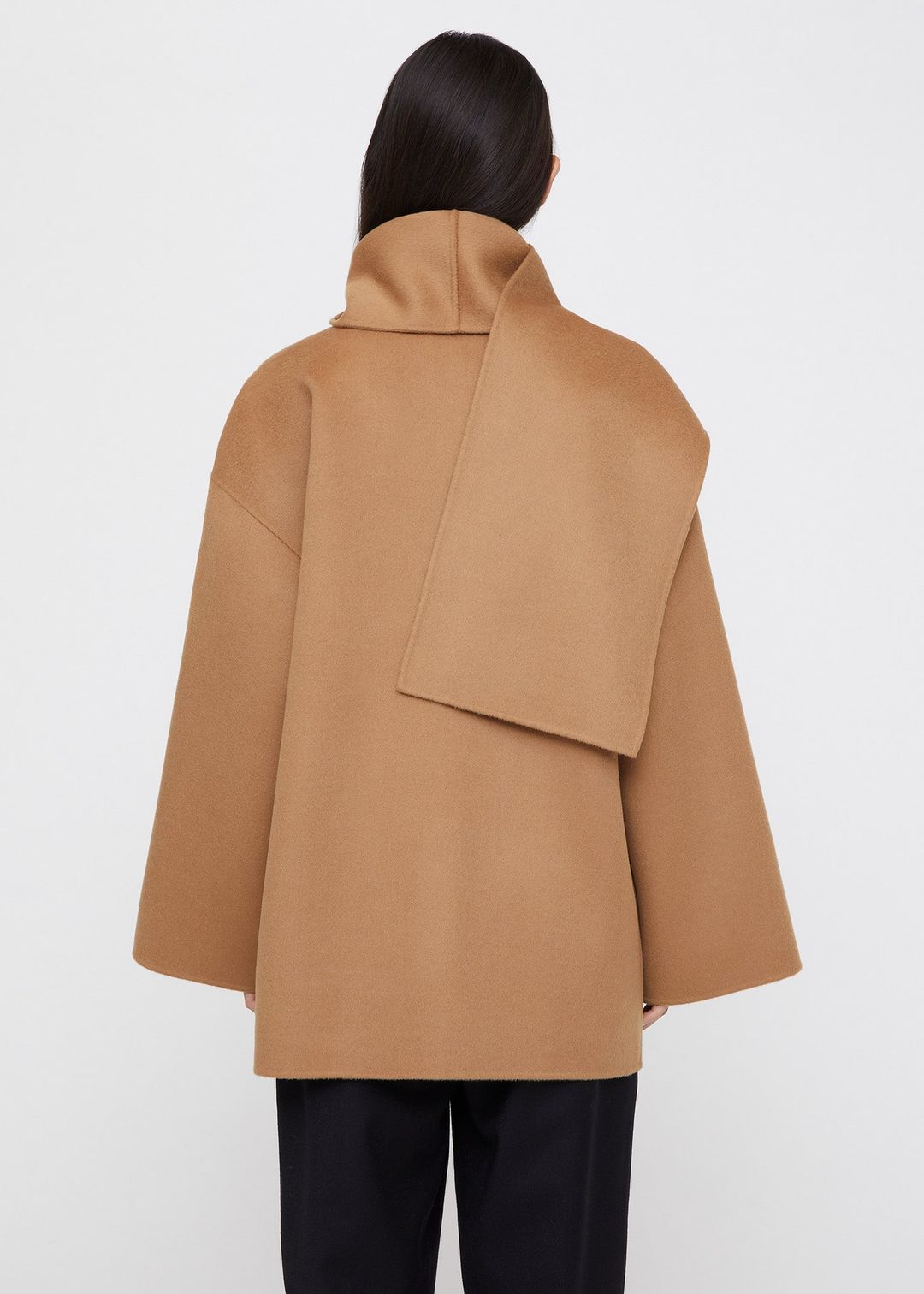 doublé scarf jacket camel #4