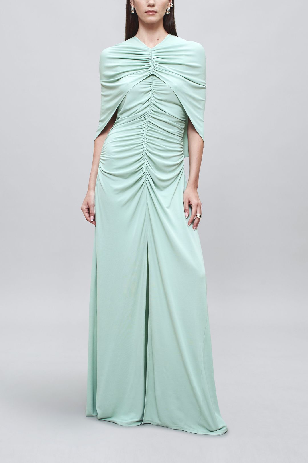 Matilda Cape Gown in Matte Jersey