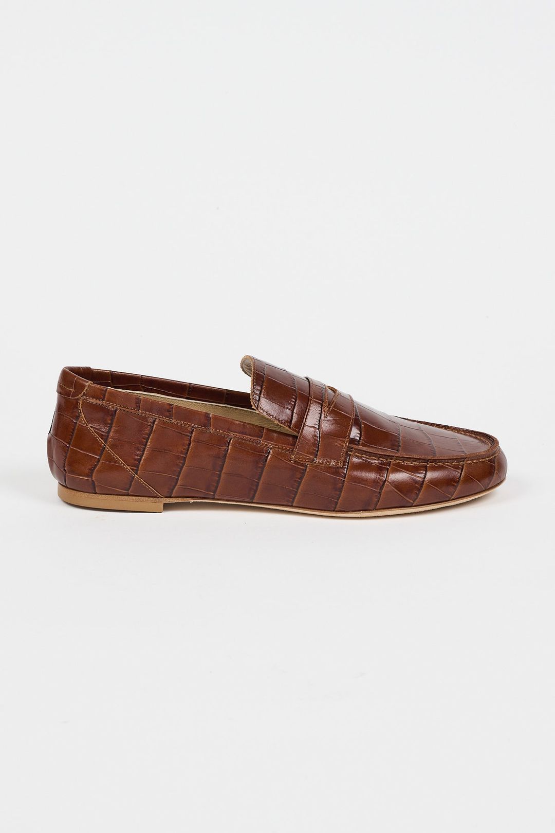 The Penny Loafer in Brown Croc #3