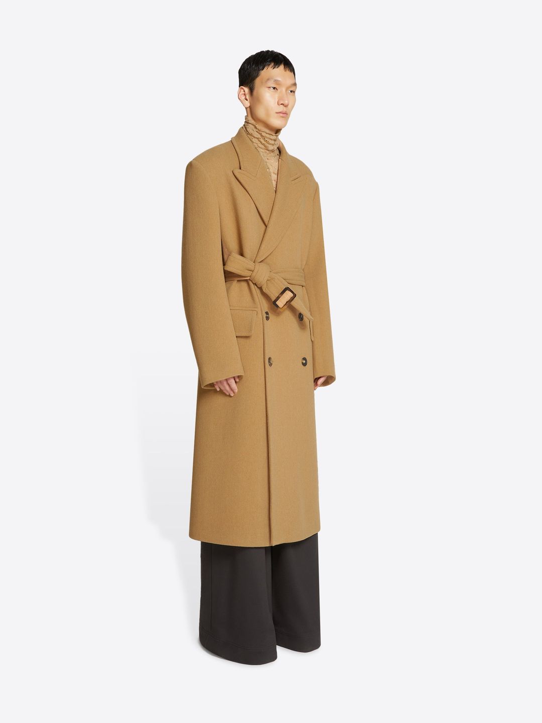 Wool belted coat #3