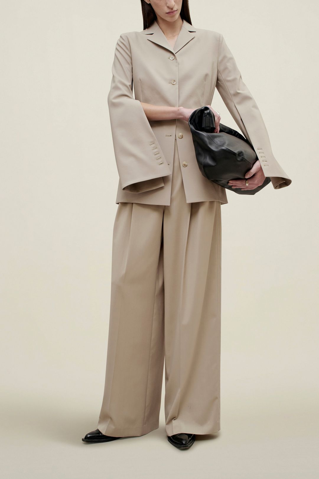 Benny Longline Blazer in Tropical Wool #3