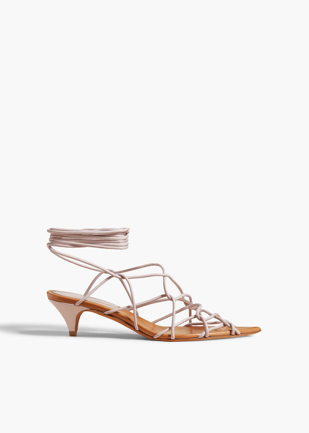 Arden Low Heel in Light Lavender Leather