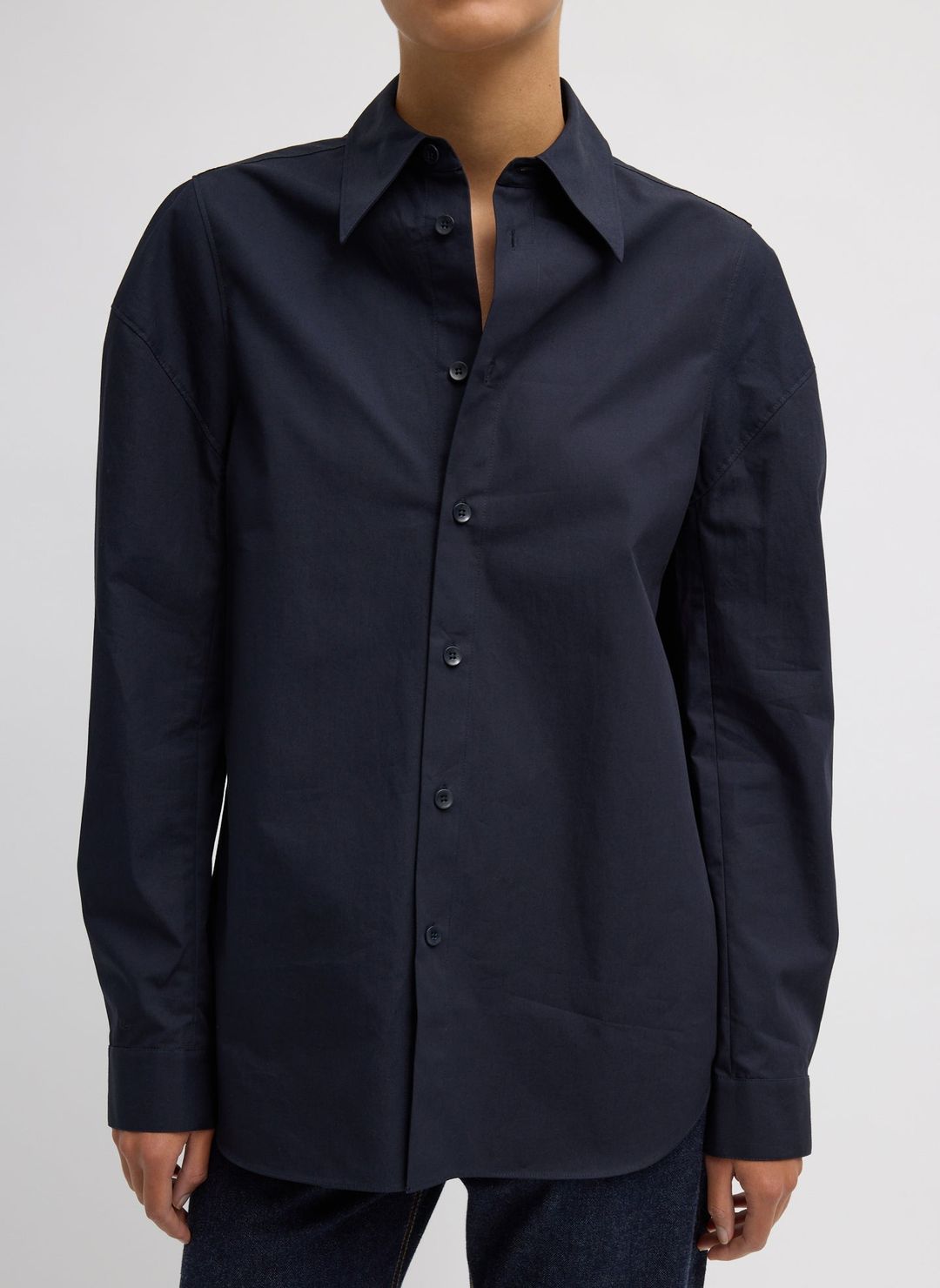 Compact Eco Poplin Hinged Shirt
