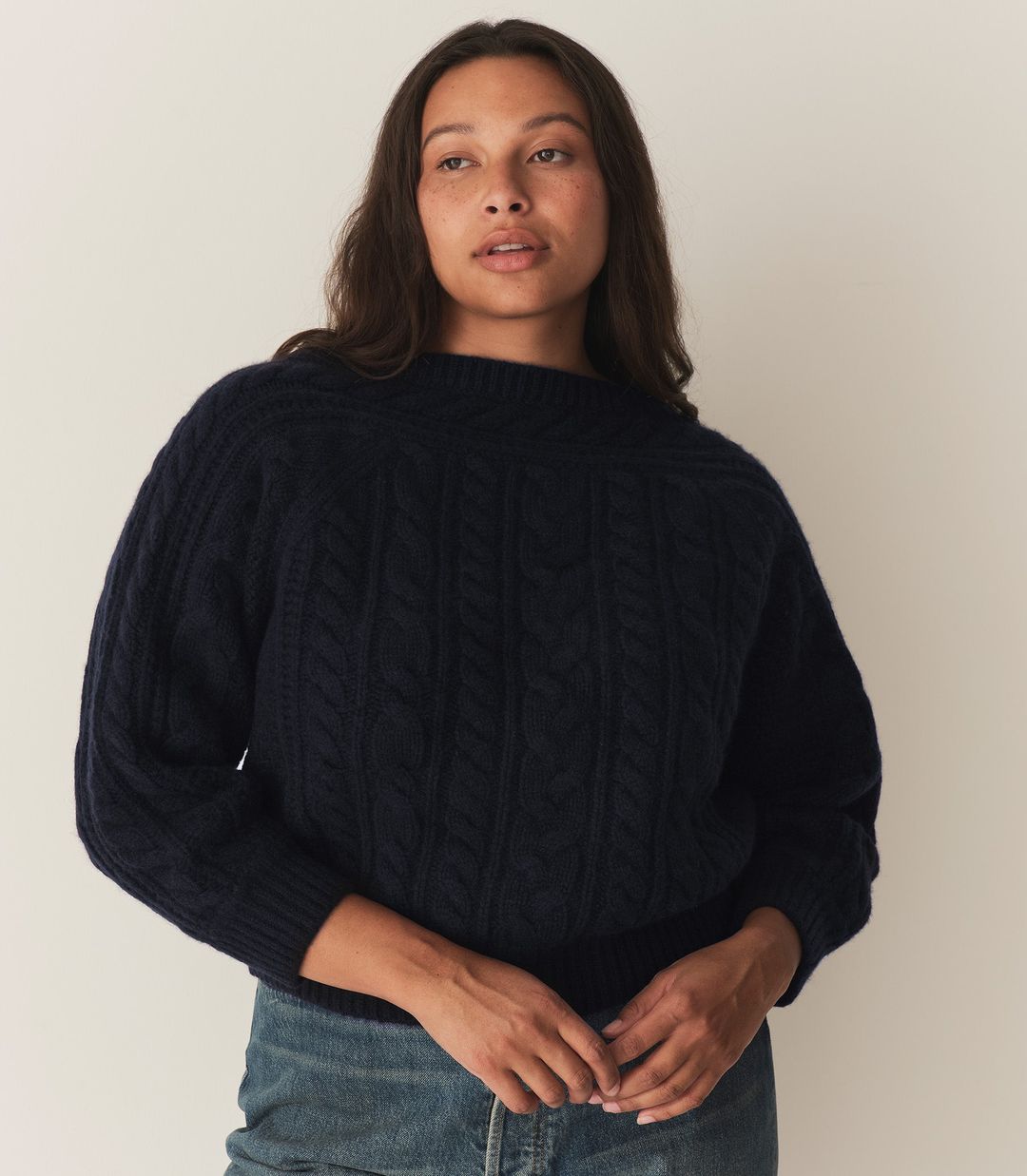 CRESSIDA CASHMERE SWEATER -- NAVY #7