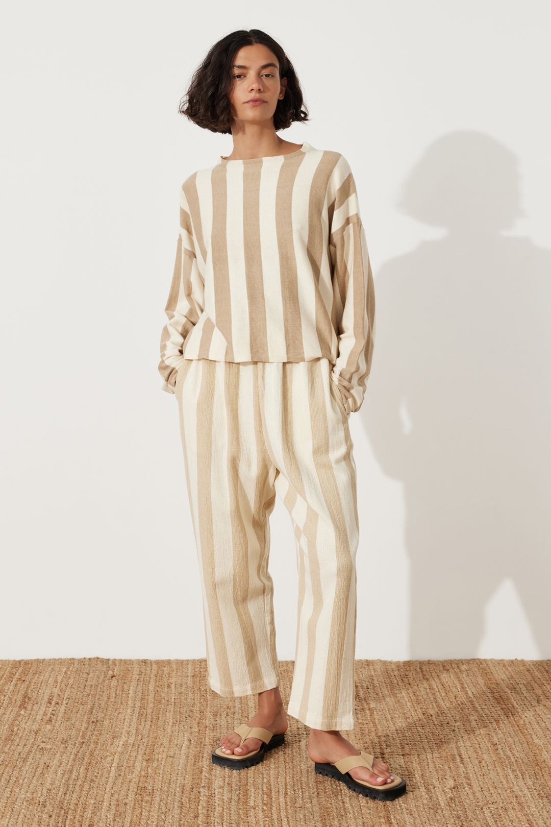 Natural Stripe Organic Cotton Pant #7
