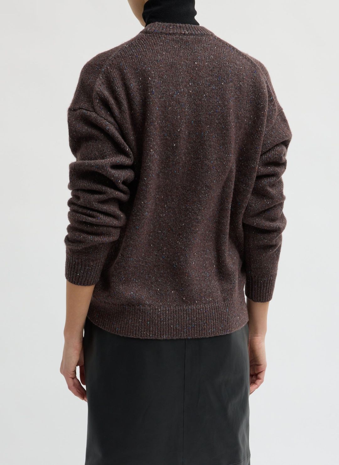 Speckled Tweed Crewneck Easy Pullover #3