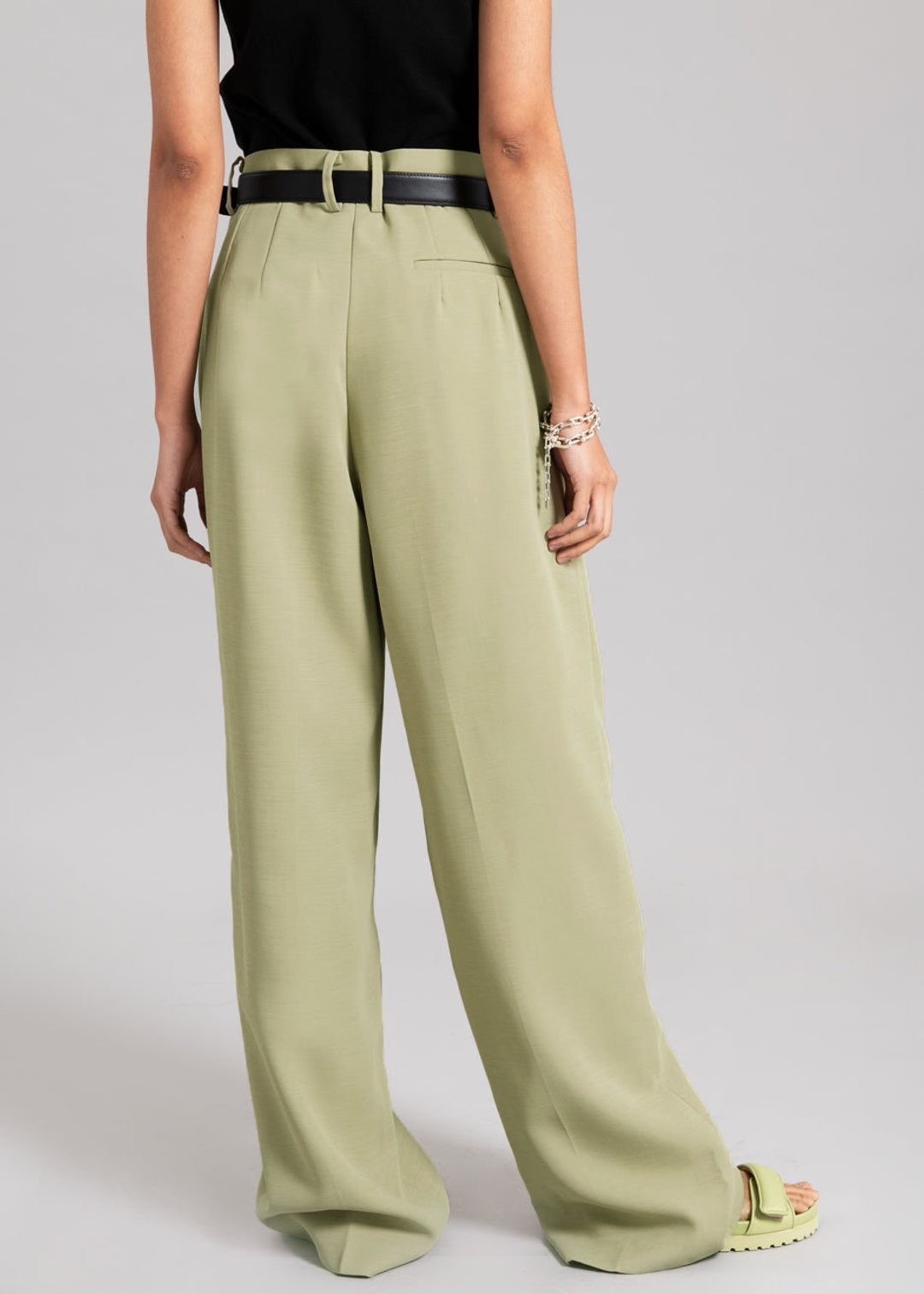 Port Pleated Pants - Sage #16