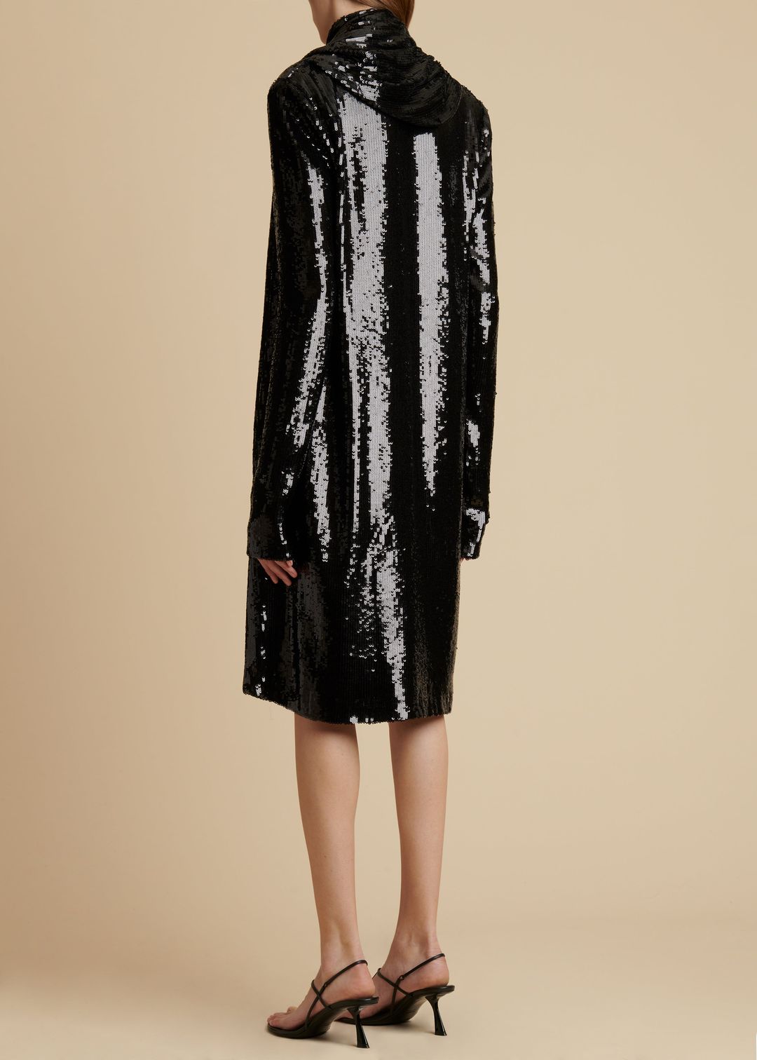 The Shaz Dress in Black Sequin #3