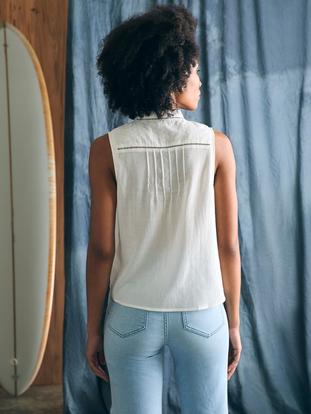 Willa Sleeveless Top - White #5