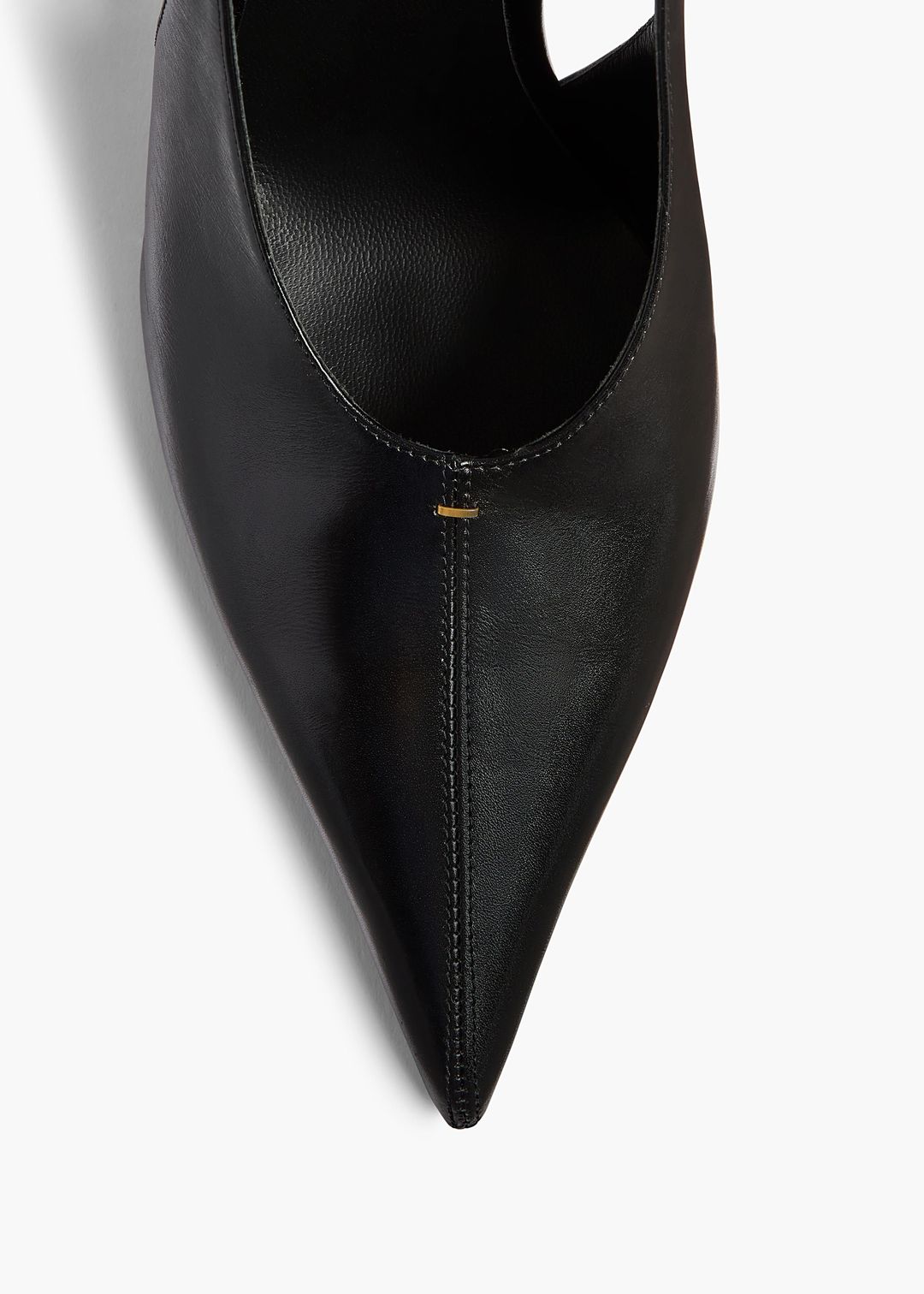 Bella Low Pump in Black Glazed Leather #3