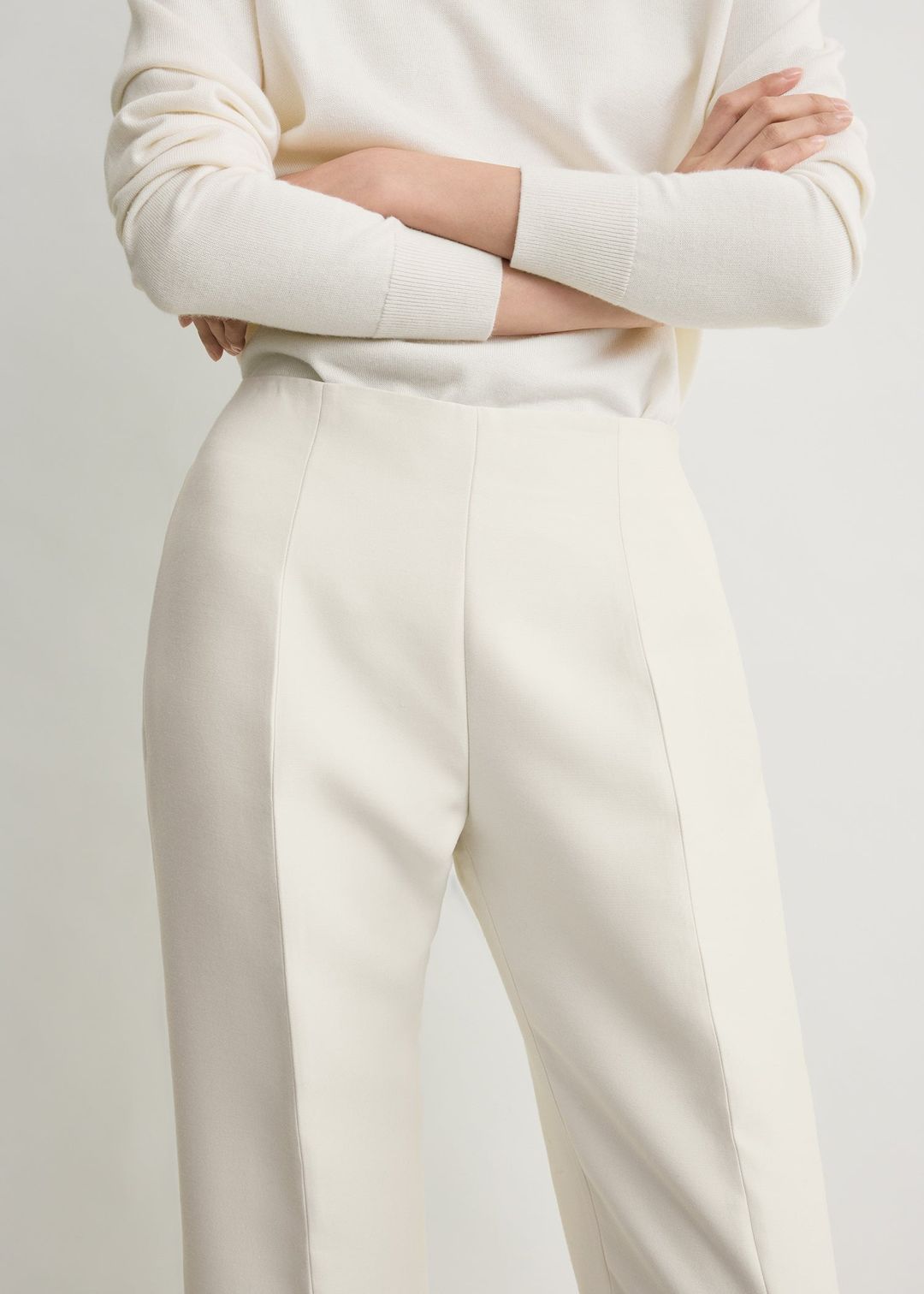 Slim evening trousers ecru #4