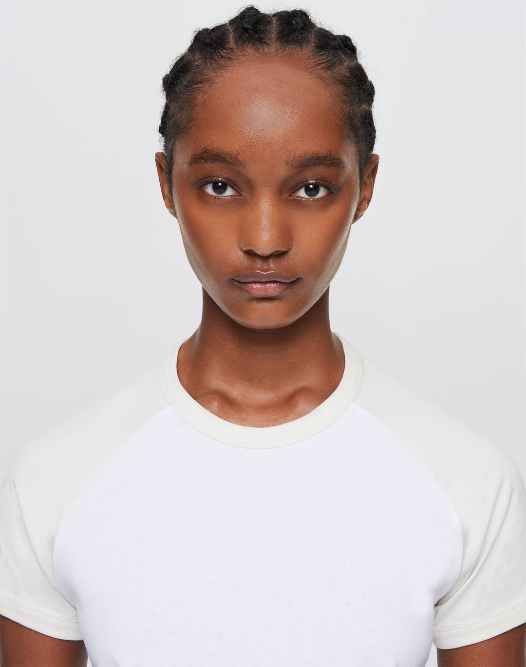 Hanes Raglan Baseball Tee - White Mix #3