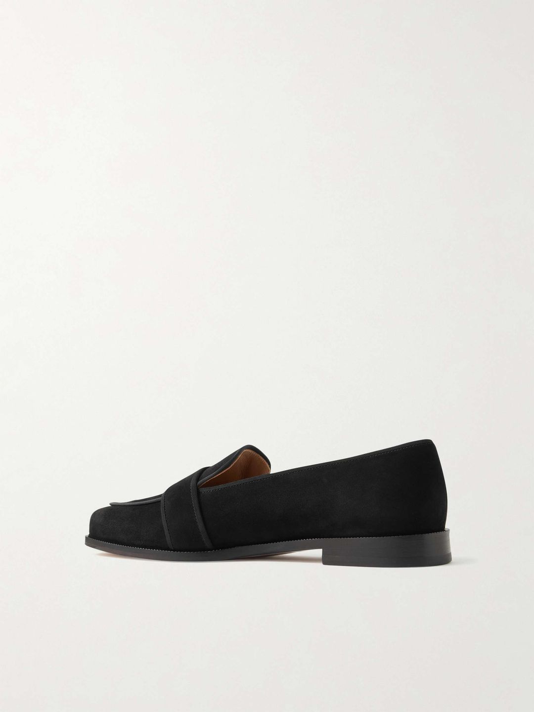 Martin grosgrain-trimmed suede loafers #8