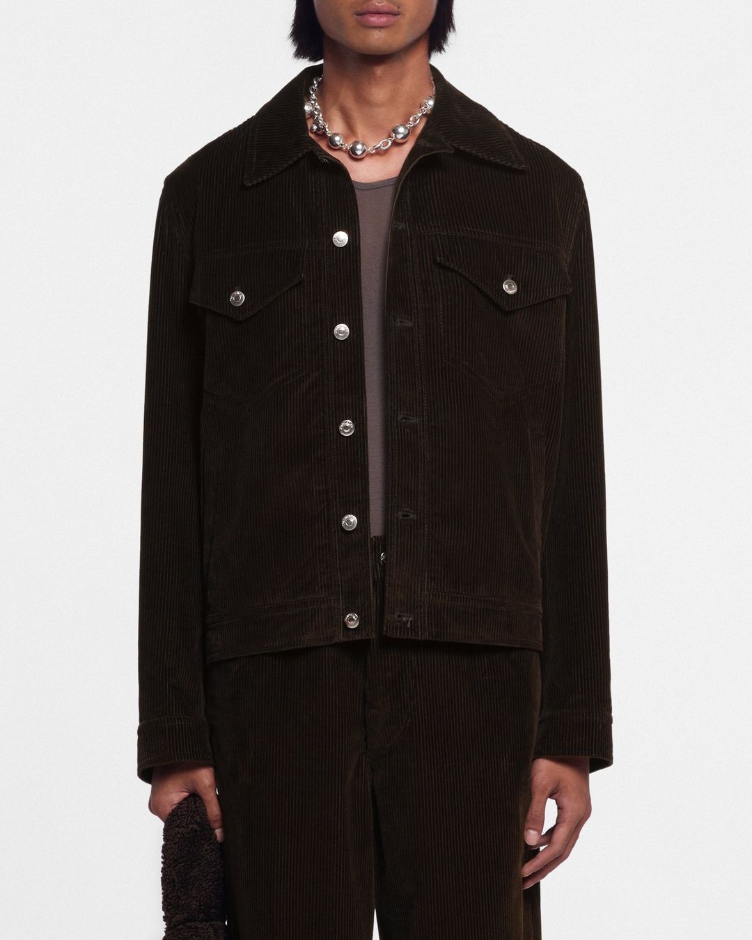 Larry - Sale Corduroy Jacket - Dark Brown