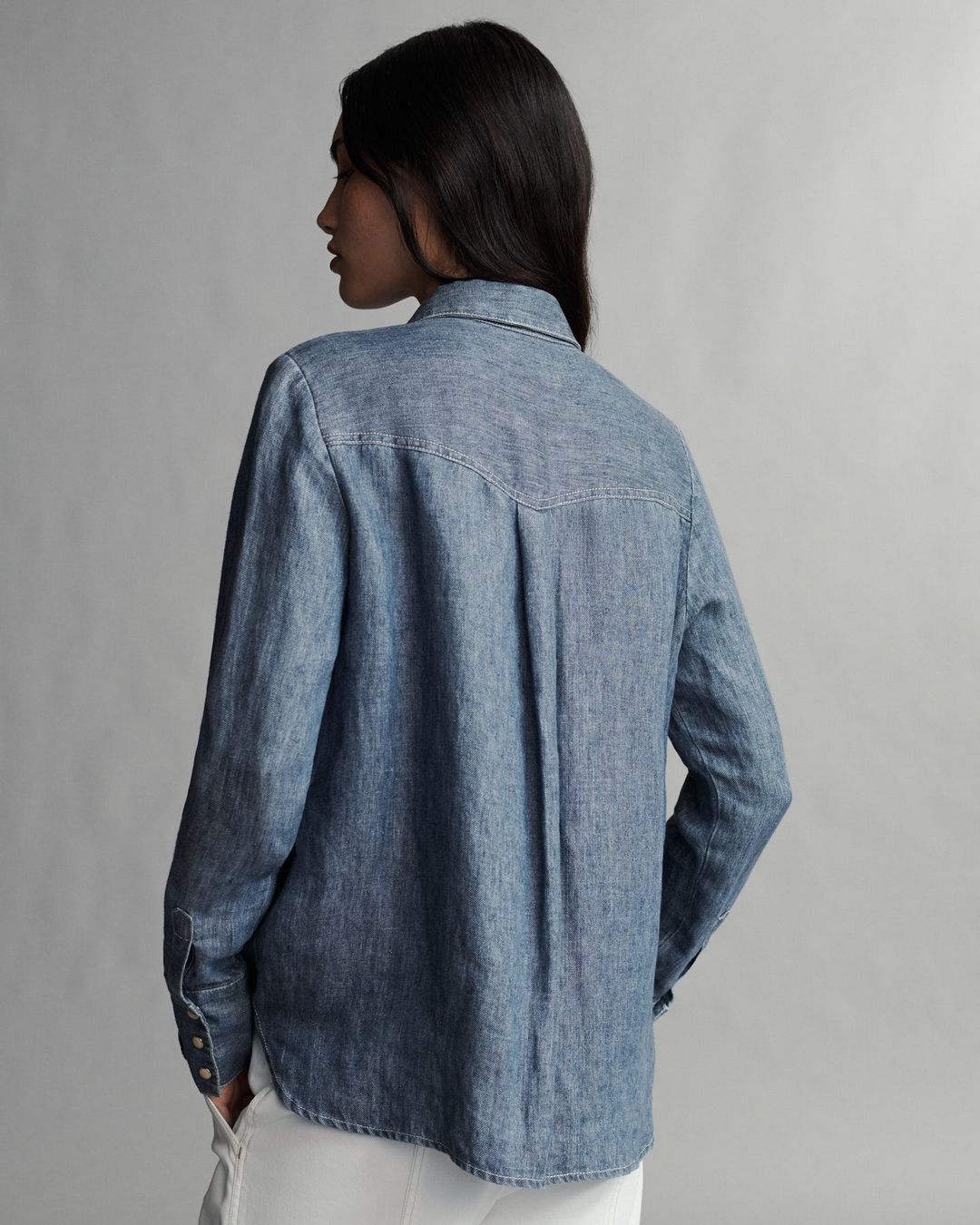 Rancher's Daughter shirt in hemp denim #5